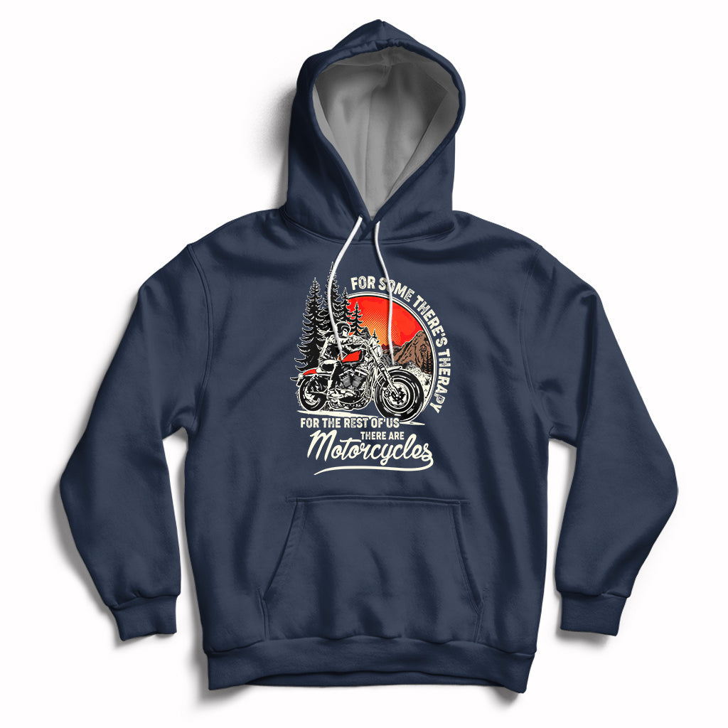 Funny Motorcycles Therapy Motorcycle Rider Biker Wind Therapy Hoodie - Wonder Print Shop