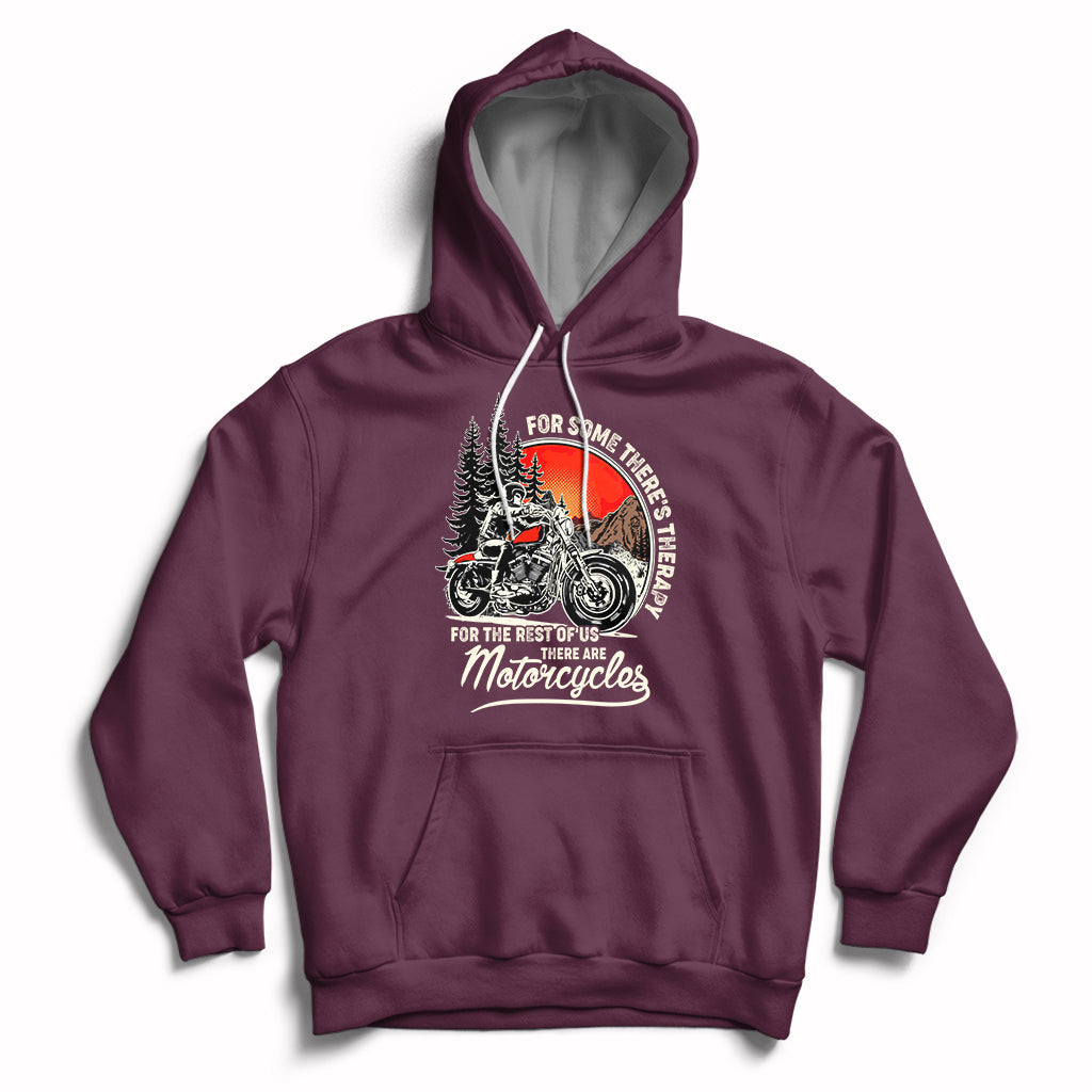 Funny Motorcycles Therapy Motorcycle Rider Biker Wind Therapy Hoodie - Wonder Print Shop