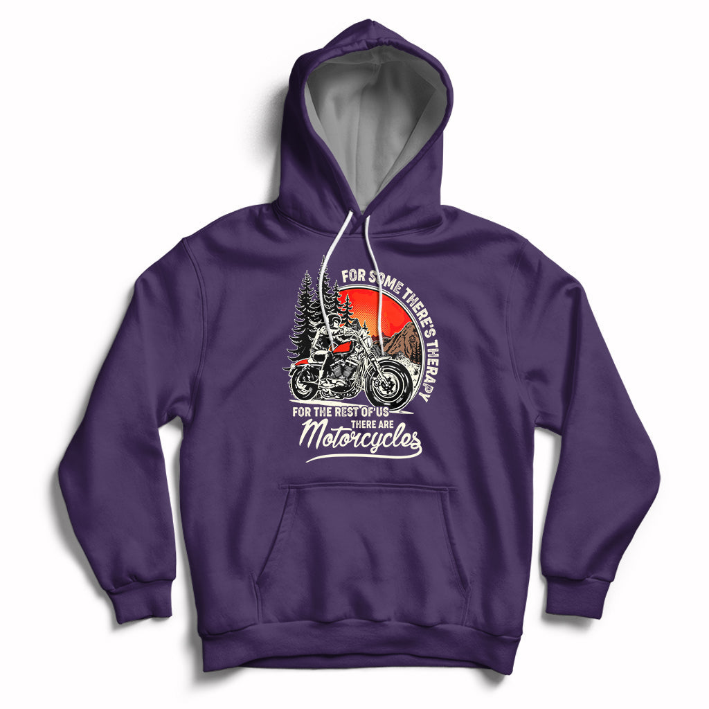 Funny Motorcycles Therapy Motorcycle Rider Biker Wind Therapy Hoodie - Wonder Print Shop