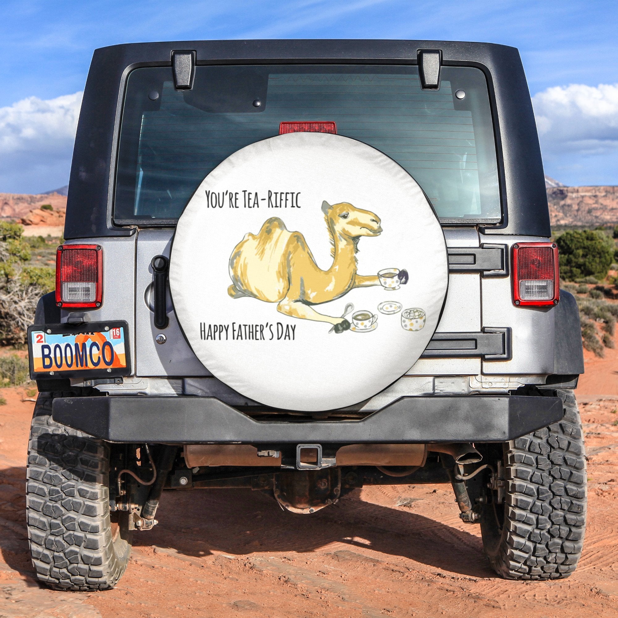 Father's Day Tire Covers -  You're Tea-Riffic Happy Father's Day Spare Tire Cover NO.2 LT8 - Wonder Print Shop