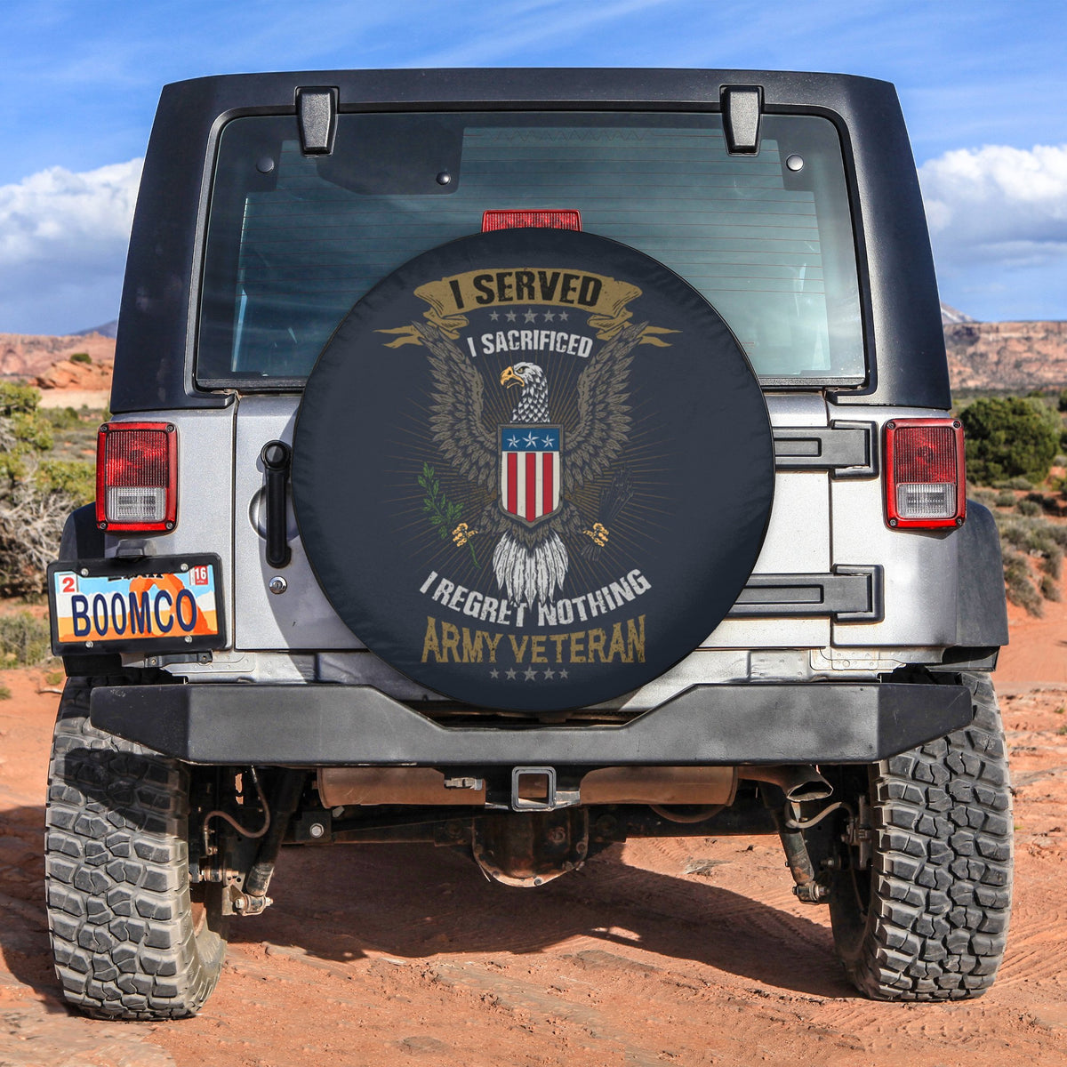 4th Of July Tire Covers - I Served I Sacrificed I Regret Nothing Army Veteran Spare Tire Cover NO.2 LT8 - Wonder Print Shop