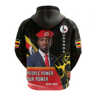 Uganda Zip Hoodie Bobi Wine People Power Our Power - Wonder Print Shop
