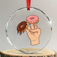 2 In The Pink 1 In The Stink Crystal Glass Ornament Funny Donut Adult Humor