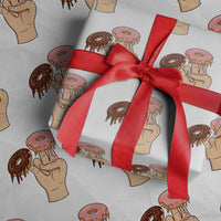 2 In The Pink 1 In The Stink Wrapping Paper Roll Funny Donut Adult Humor