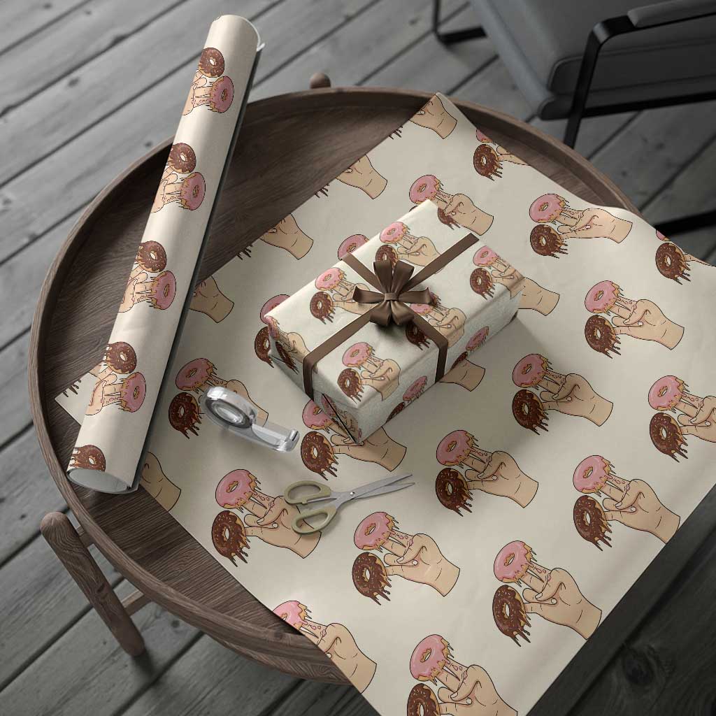 2 In The Pink 1 In The Stink Wrapping Paper Roll Funny Donut Adult Humor