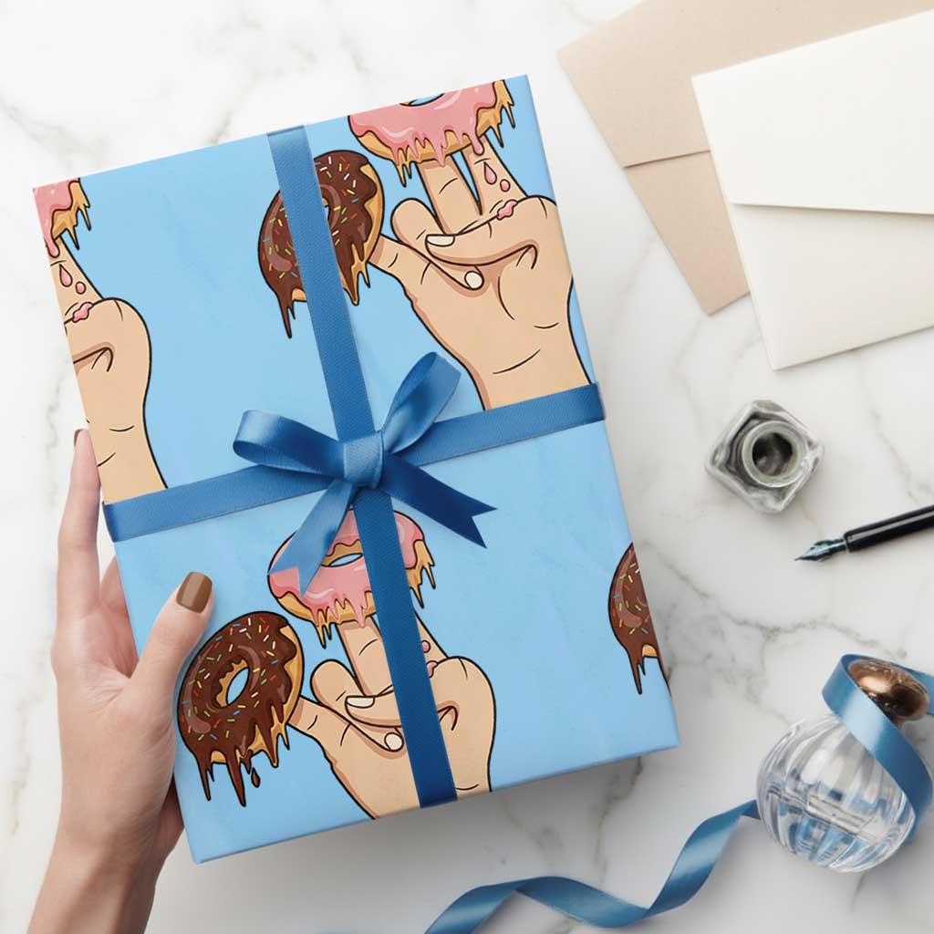 2 In The Pink 1 In The Stink Wrapping Paper Roll Funny Donut Adult Humor