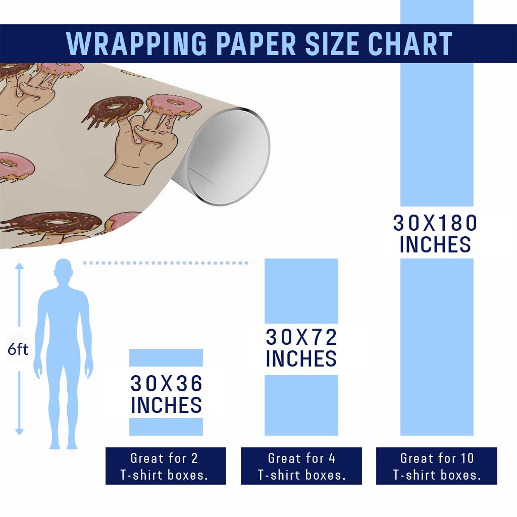 2 In The Pink 1 In The Stink Wrapping Paper Roll Funny Donut Adult Humor