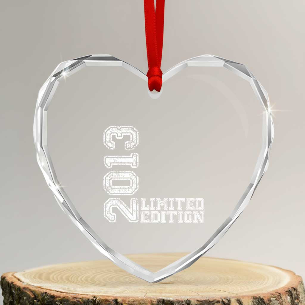 2013 Limited Edition Heart Crystal Glass Ornament Limited Edition 13th Birthday Boys Girl