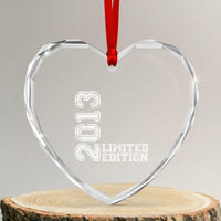 2013 Limited Edition Heart Crystal Glass Ornament Limited Edition 13th Birthday Boys Girl