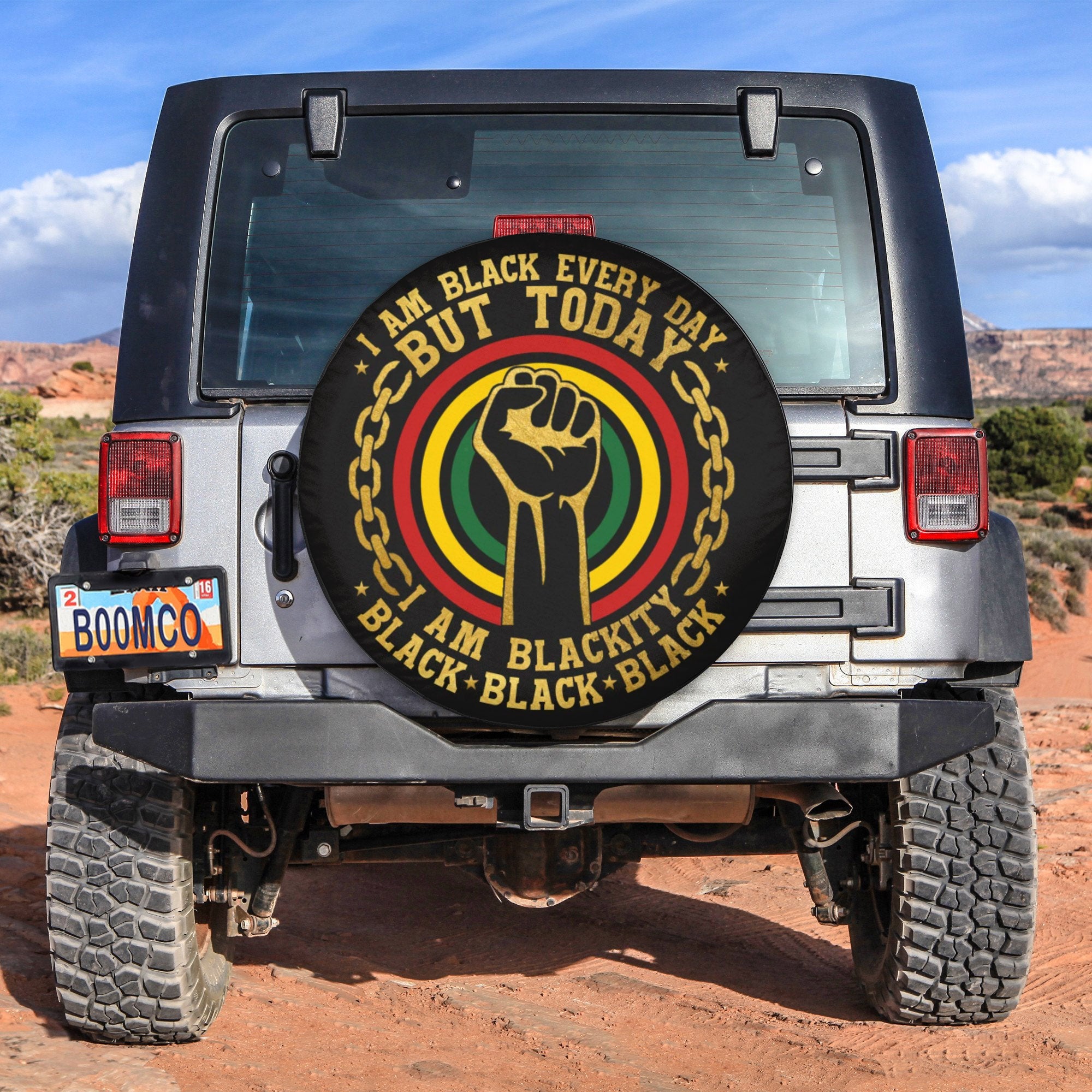 African Tire Covers - Juneteenth Spare Tire Cover I Am Black Everyday But Today I Am Blackity NO.202 LT8
