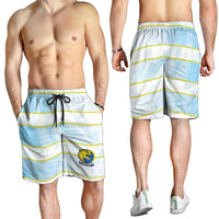 2026 Autumn Rugby Nations Argentina Shorts for Men Blue and White Stripes Pattern
