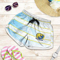 2026 Autumn Rugby Nations Argentina Shorts for Women Blue and White Stripes Pattern