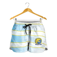 2026 Autumn Rugby Nations Argentina Shorts for Women Blue and White Stripes Pattern