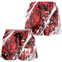 2026 Autumn Rugby Nations England Shorts for Women Red Rose Majestic Motif