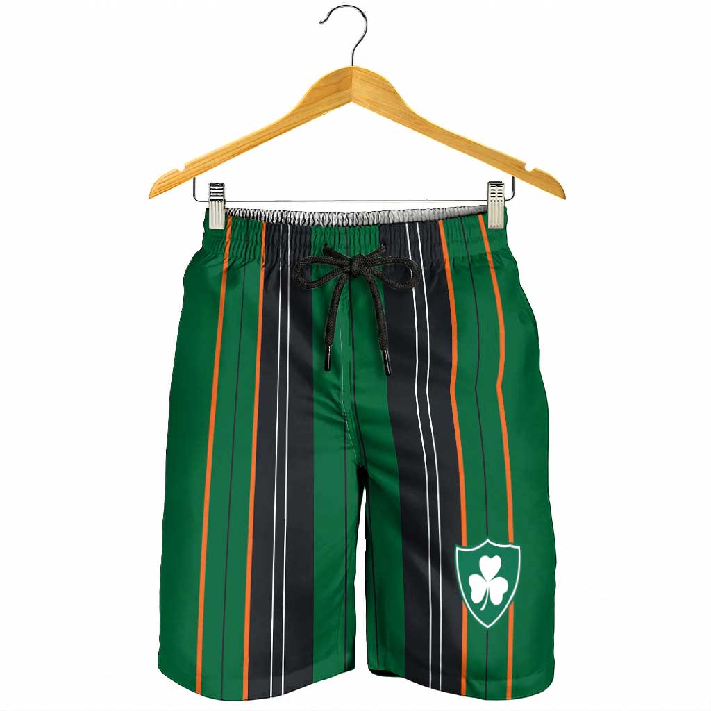 2026 Autumn Rugby Nations Ireland Shorts for Men Shamrock Gold Green Stripes Style