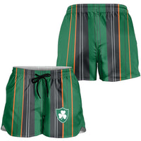 2026 Autumn Rugby Nations Ireland Shorts for Women Shamrock Gold Green Stripes Style