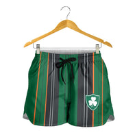 2026 Autumn Rugby Nations Ireland Shorts for Women Shamrock Gold Green Stripes Style