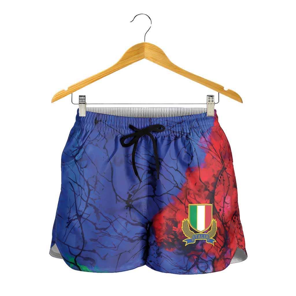 2026 Autumn Rugby Nations Italy Shorts for Women Flag Italian Watercolour Art