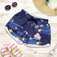 2026 Autumn Rugby Nations Japan Shorts for Women Blue Sakura Japanese Asanoha Seigaiha