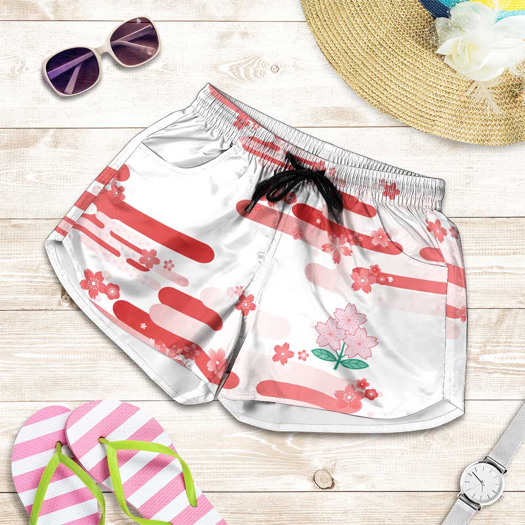 2026 Autumn Rugby Nations Japan Shorts for Women White Sakura Japanese Asanoha Seigaiha