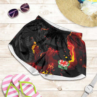 2026 Autumn Rugby Nations Wales Shorts for Women Black Cymru Welsh Dragon