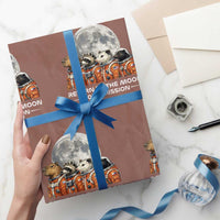2026 Mission Lunar Orbit Animal Crew Wrapping Paper Roll Funny Capybara Raccoon Opossum Skunk Astronauts