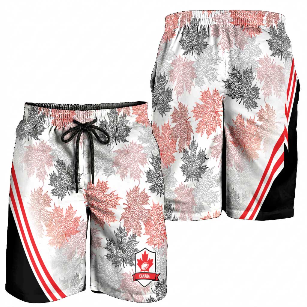 2026 Rugby Nations Series Canada Shorts for Men Les Rouges Maple Leaf