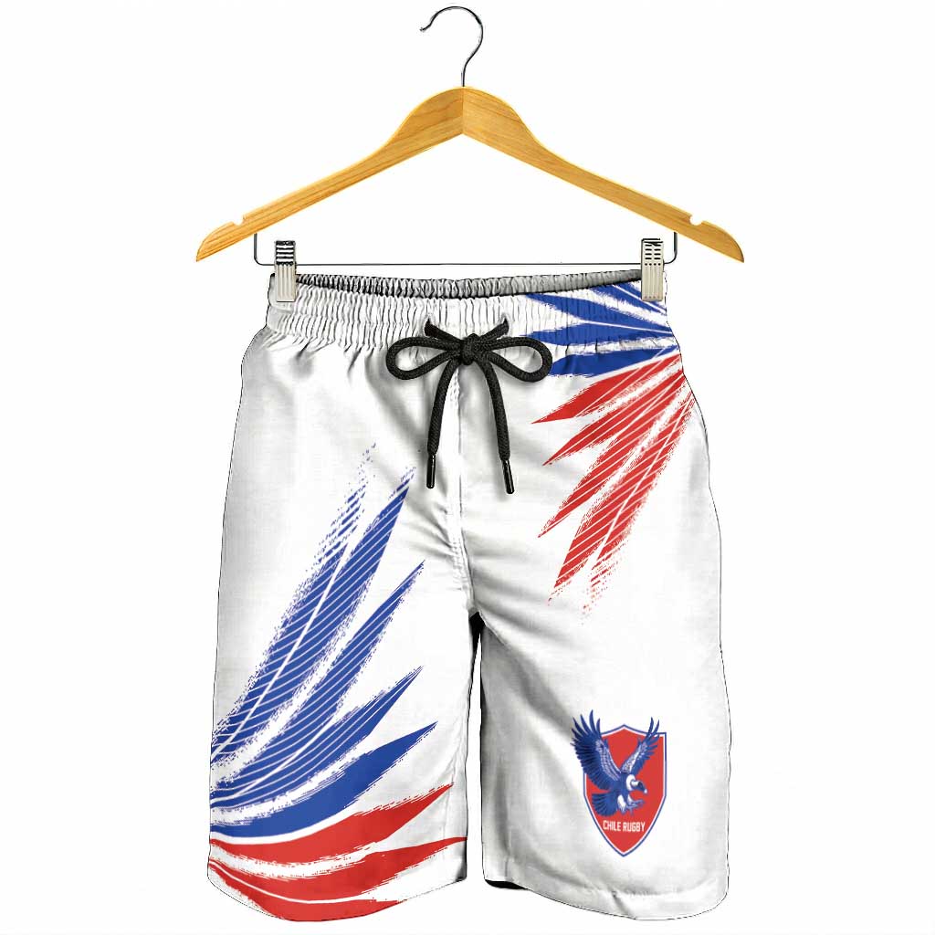 2026 Rugby Nations Series Chile Shorts for Men Los Condores Eagle Bold Stripes Pride