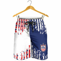 2026 Rugby Nations Series United States Shorts for Men Red Star And Stripes Pattern