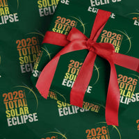 2026 Total Solar Eclipse August 12 Wrapping Paper Roll Totality Modern Space Graphic