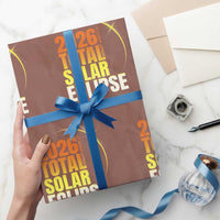 2026 Total Solar Eclipse August 12 Wrapping Paper Roll Totality Modern Space Graphic