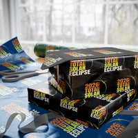 2026 Total Solar Eclipse August 12 Wrapping Paper Roll Totality Modern Space Graphic