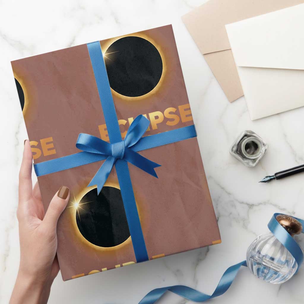 2026 Total Solar Eclipse Wrapping Paper Roll August 12 Totality Astronomy Souvenir
