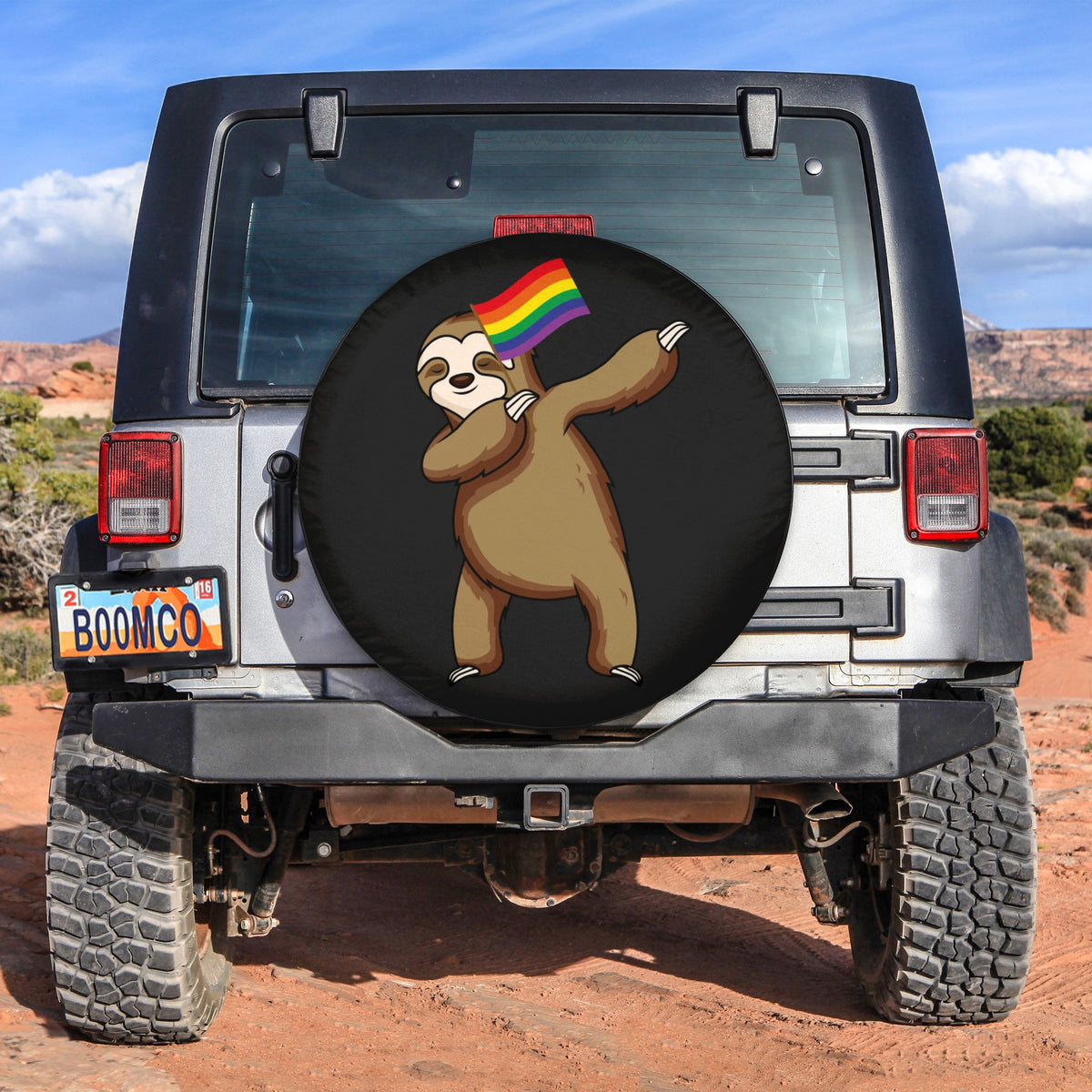 LGBT Tire Covers - Dabbing Sloth Pride Spare Tire Cover NO.140 LT8 - Wonder Print Shop