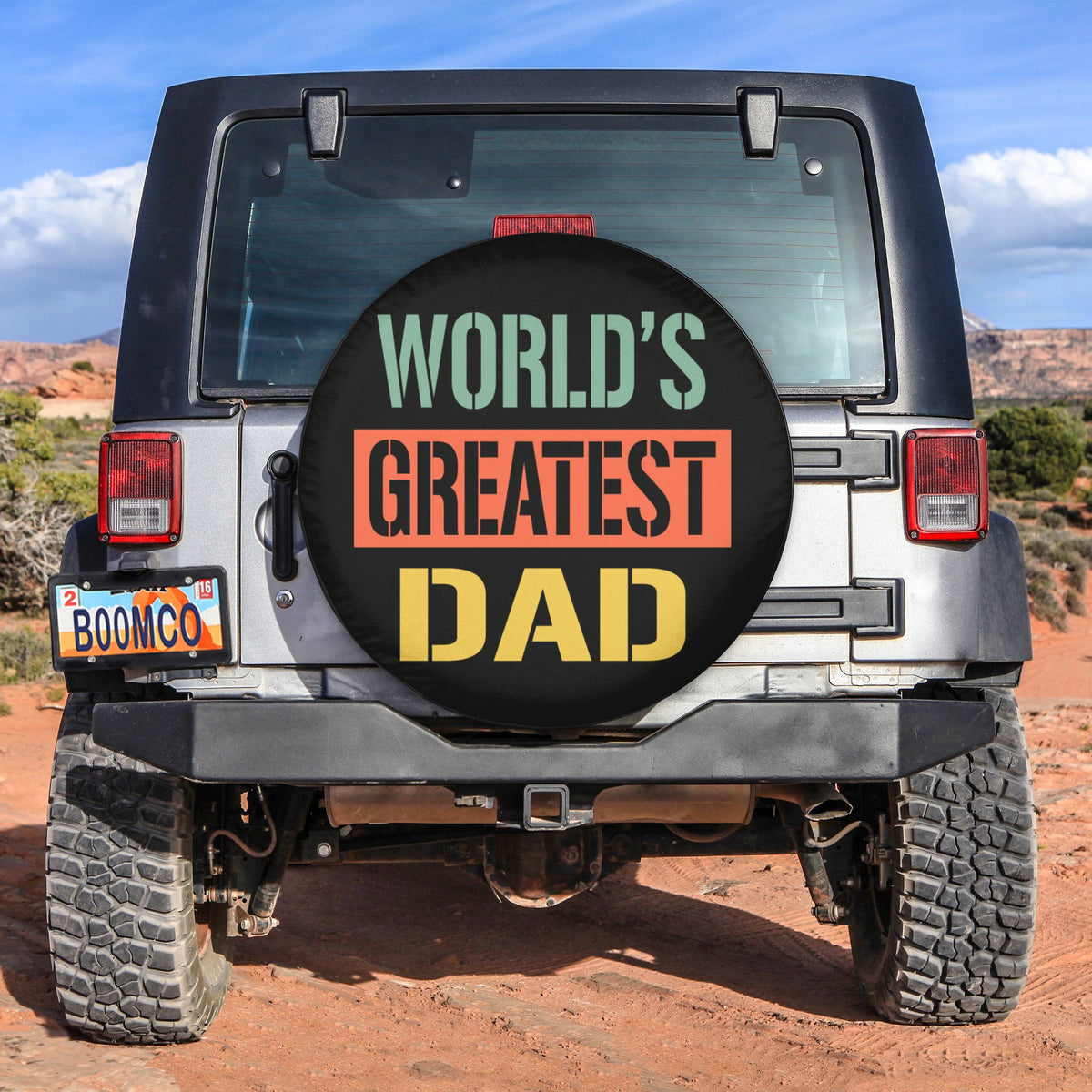 Father's Day Tire Covers - World's Greatest Dad Spare Tire Cover NO.208 LT8 - Wonder Print Shop