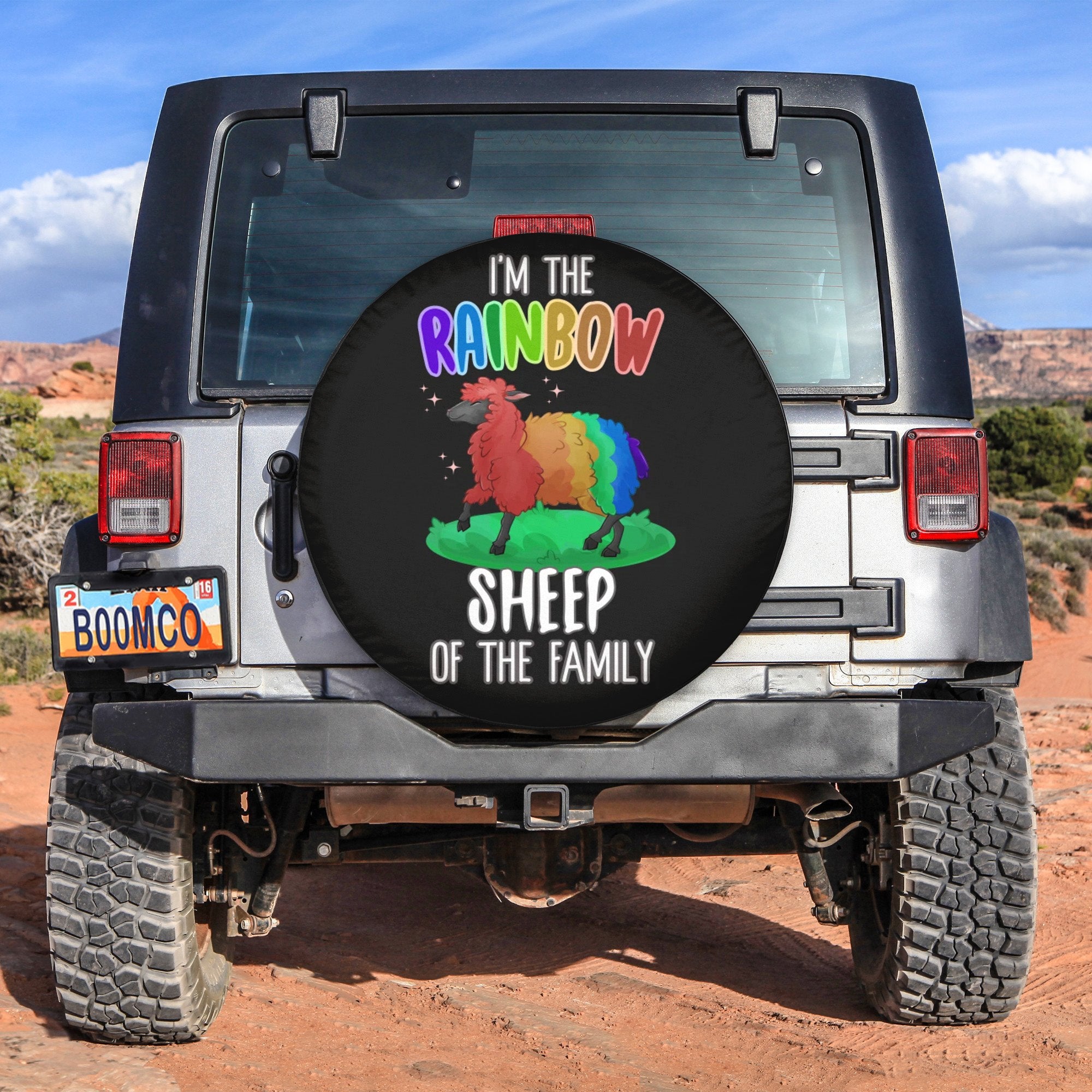 LGBT Tire Covers - I'm The Rainbow Sheep Of The Family Spare Tire Cover NO.145 LT8 - Wonder Print Shop
