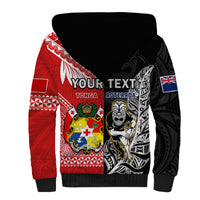 (Custom Personalised) Mate Maa Tonga And All Black Rugby Sherpa Hoodie Polynesian Mix NZ Maori Fern - Wonder Print Shop