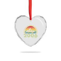 20th Birthday Heart Crystal Glass Ornament Vintage 2006 Limited Edition 20 Year Old Gift