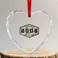 20th Birthday Hunting Heart Crystal Glass Ornament 2006 Limited Edition Vintage Camouflage Gifts For Turning 20