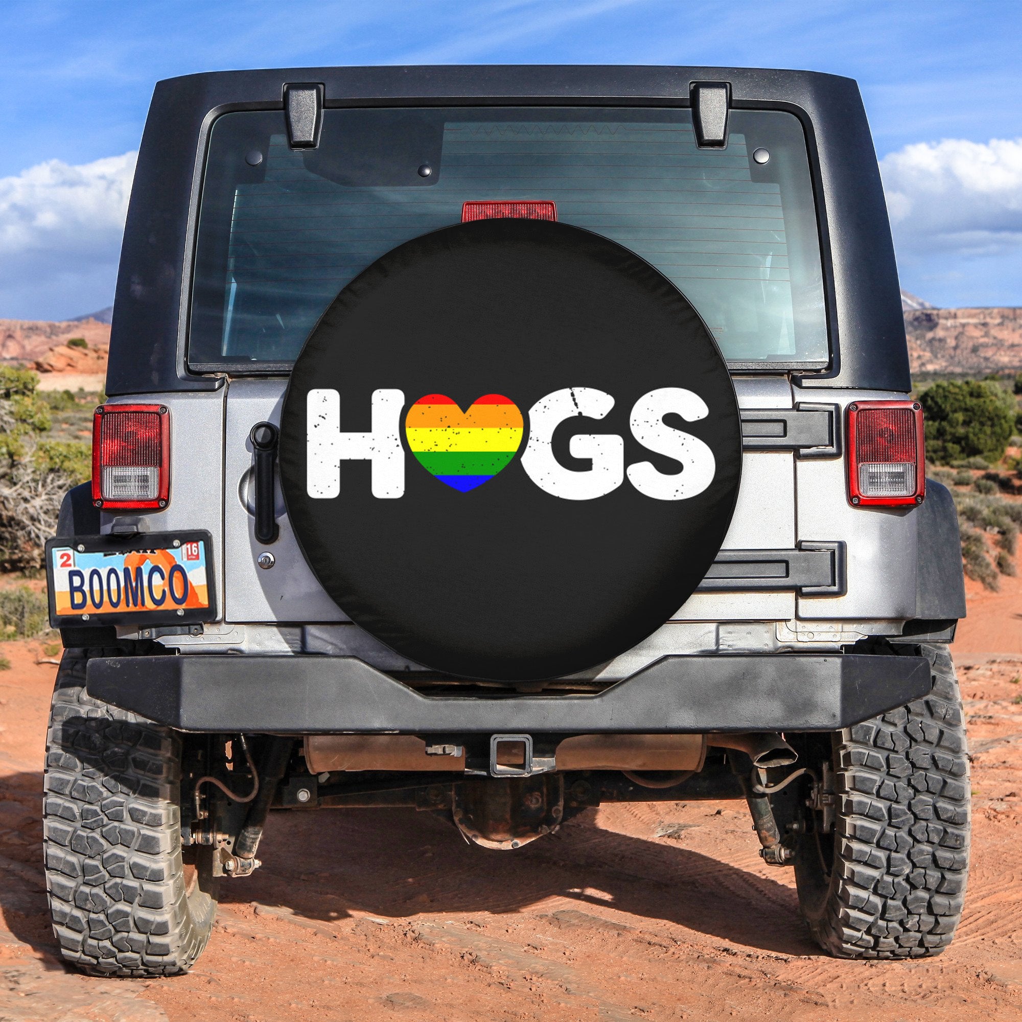 LGBT Tire Covers - Hugs Pride Spare Tire Cover NO.148 LT8 - Wonder Print Shop