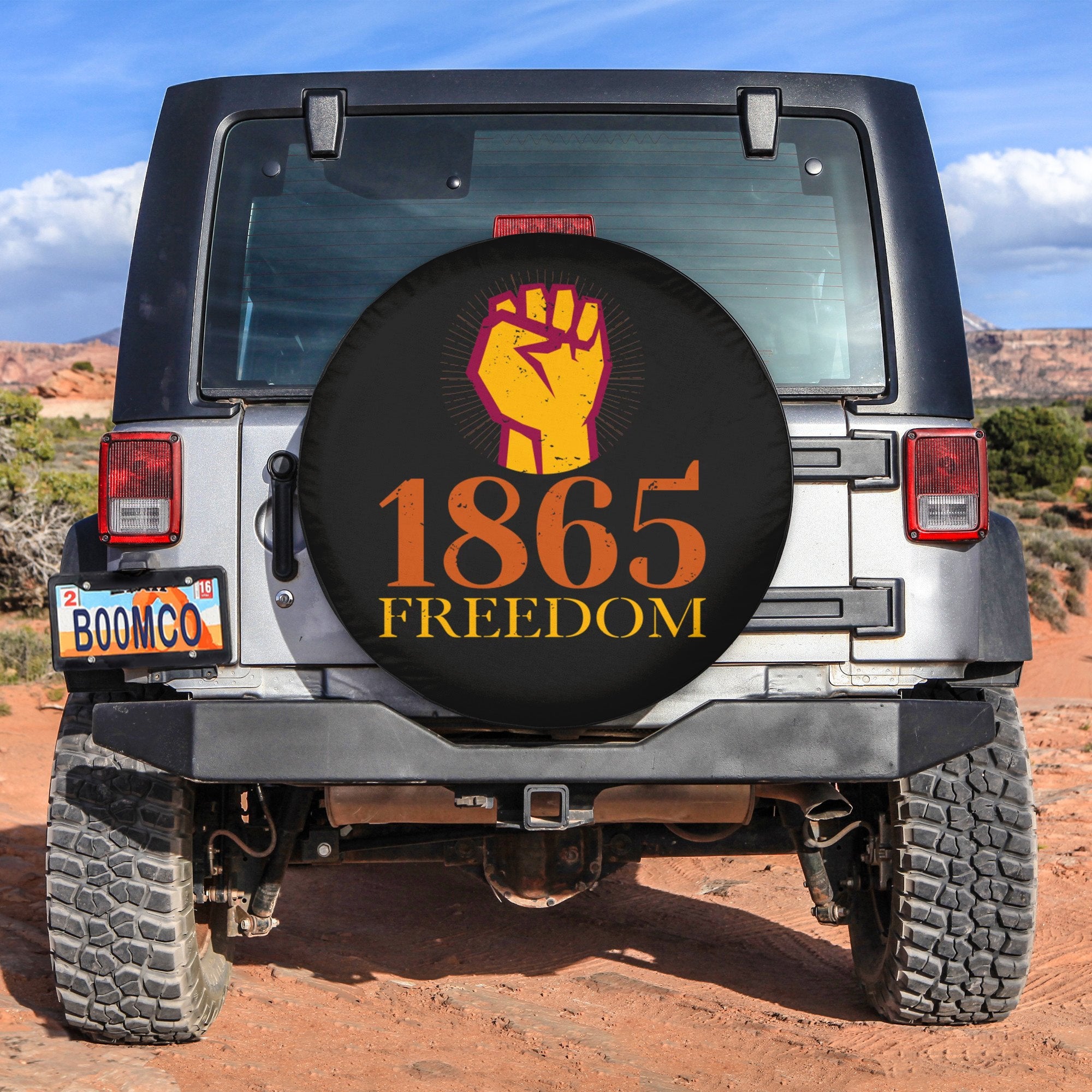 African Tire Covers - Juneteenth Spare Tire Cover 1865 Freedom NO.212 LT8
