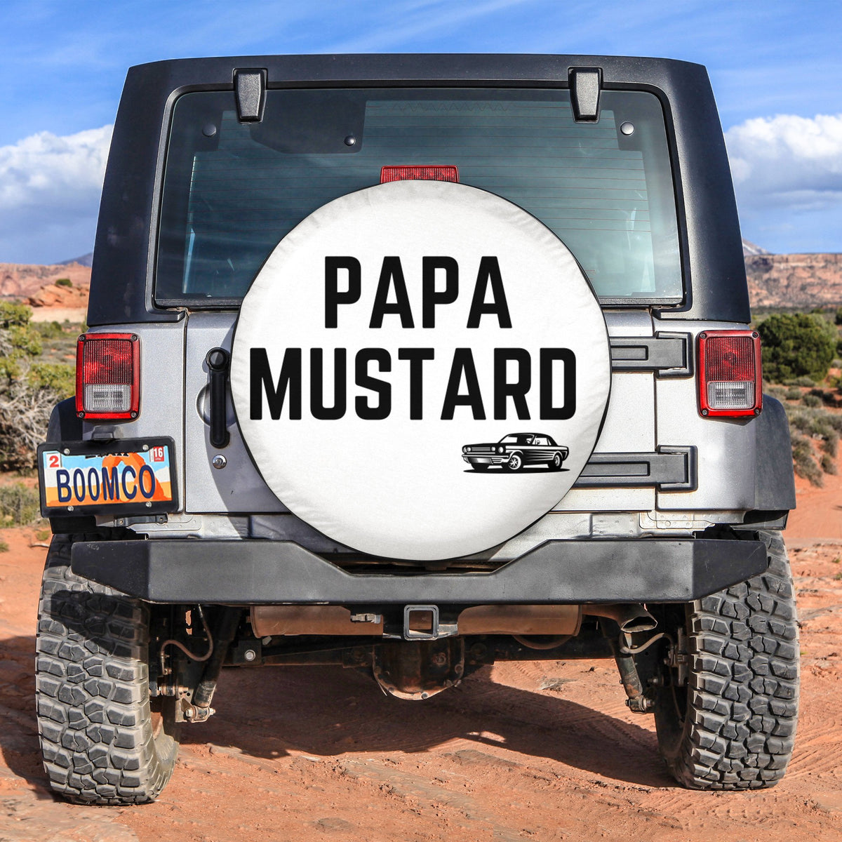 Father's Day Tire Covers - Papa Mustard Spare Tire Cover NO.213 LT8 - Wonder Print Shop