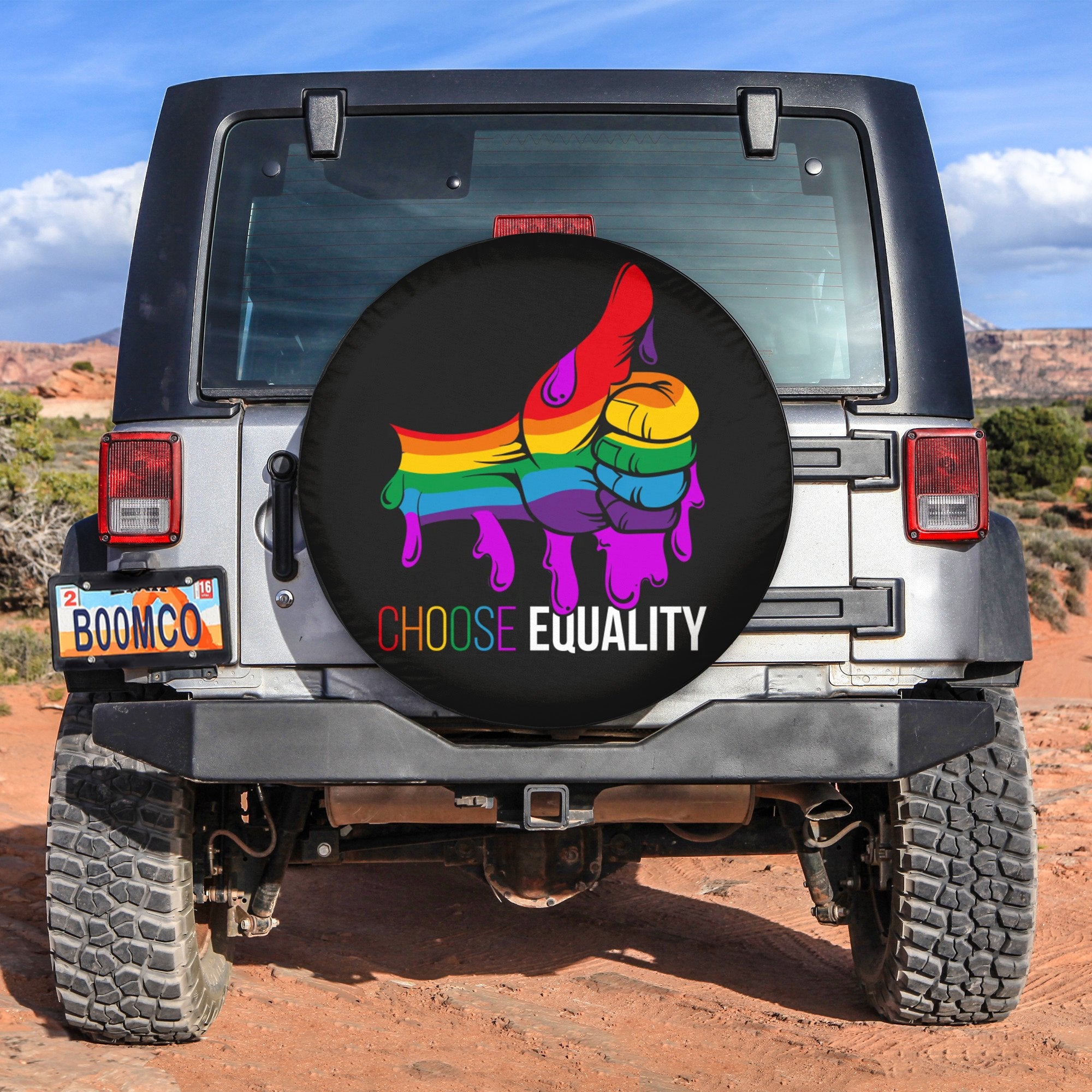 LGBT Tire Covers - Choose Equality Spare Tire Cover NO.150 LT8 - Wonder Print Shop