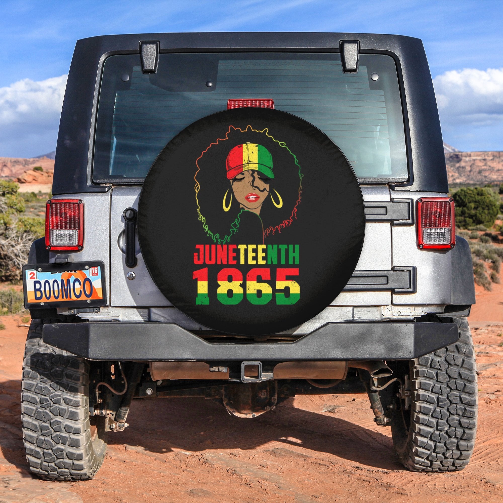 African Tire Covers - Juneteenth Spare Tire Cover Black Girl Juneteenth 1865 NO.214 LT8