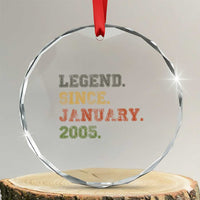 21st Birthday Gifts Crystal Glass Ornament Retro 21 Years Old Legend Since January 2005