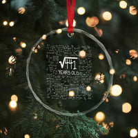 21st Birthday Math Crystal Glass Ornament Square Root of 441 Funny Math Nerd 21 Year Old Gift