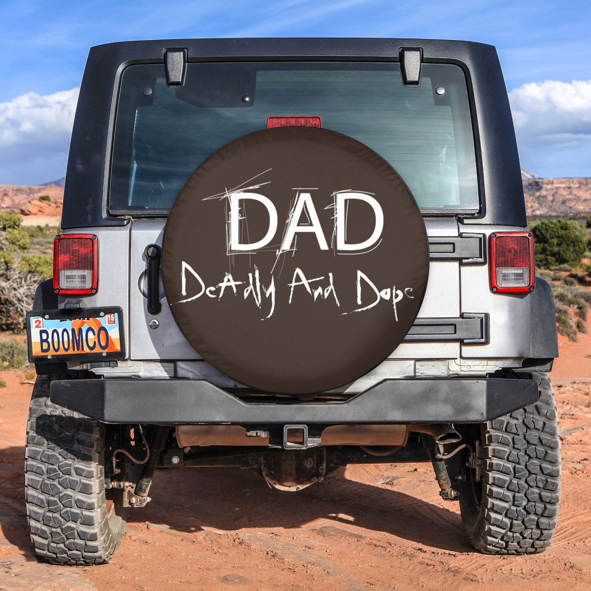Father's Day Tire Covers - Dad Deadly And Dope Spare Tire Cover NO.22 LT8 - Wonder Print Shop