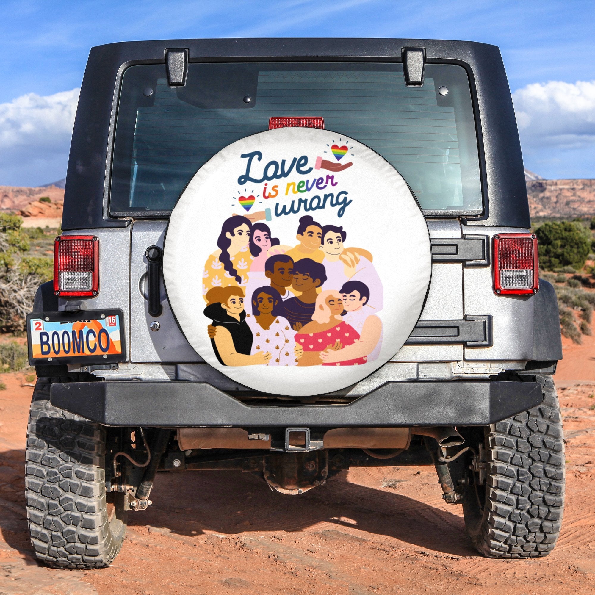 LGBT Tire Covers - Love Is Never Wrong Spare Tire Cover NO.164 LT8 - Wonder Print Shop