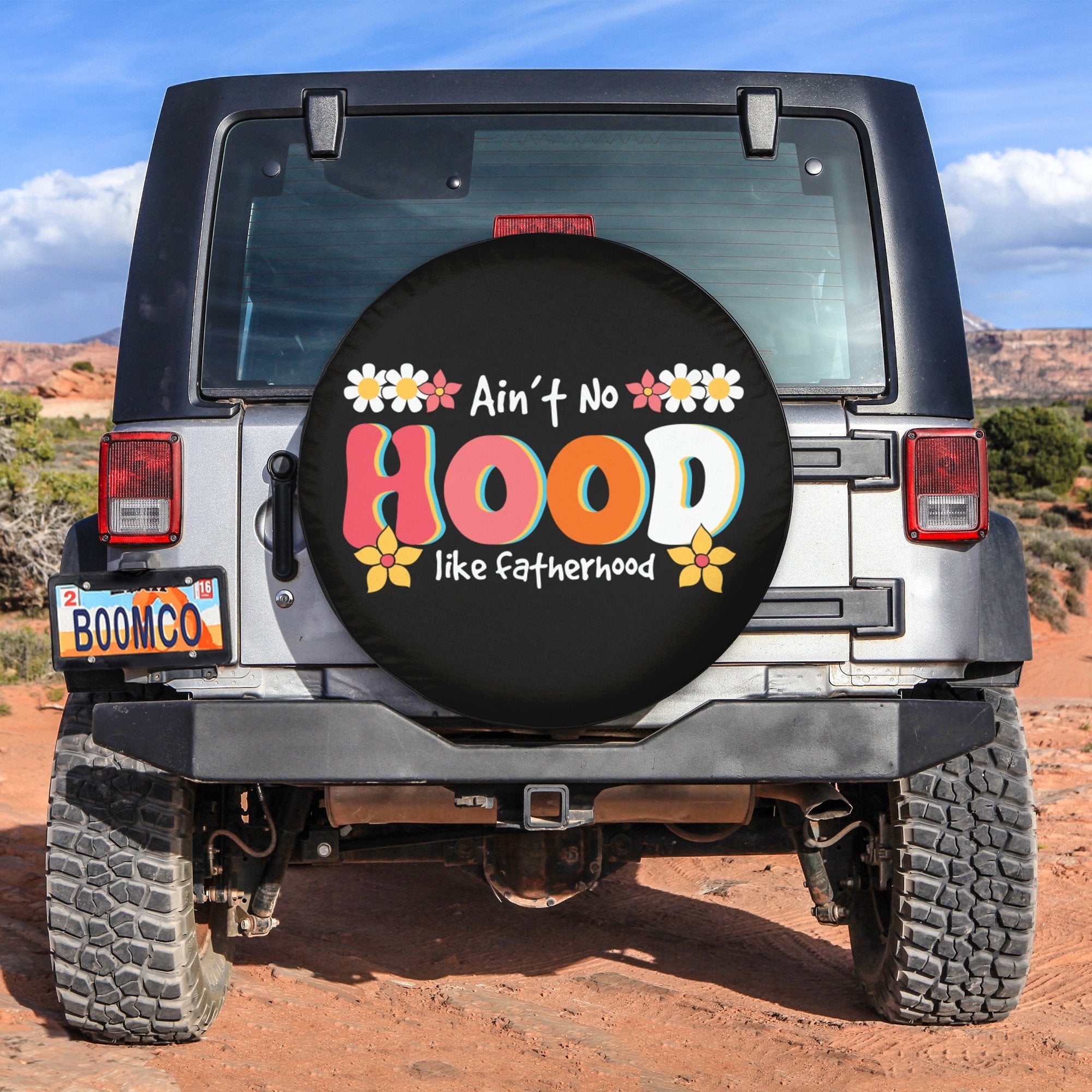 Father's Day Tire Covers - Ain't No Hood Like Fatherhood Spare Tire Cover NO.230 LT8 - Wonder Print Shop