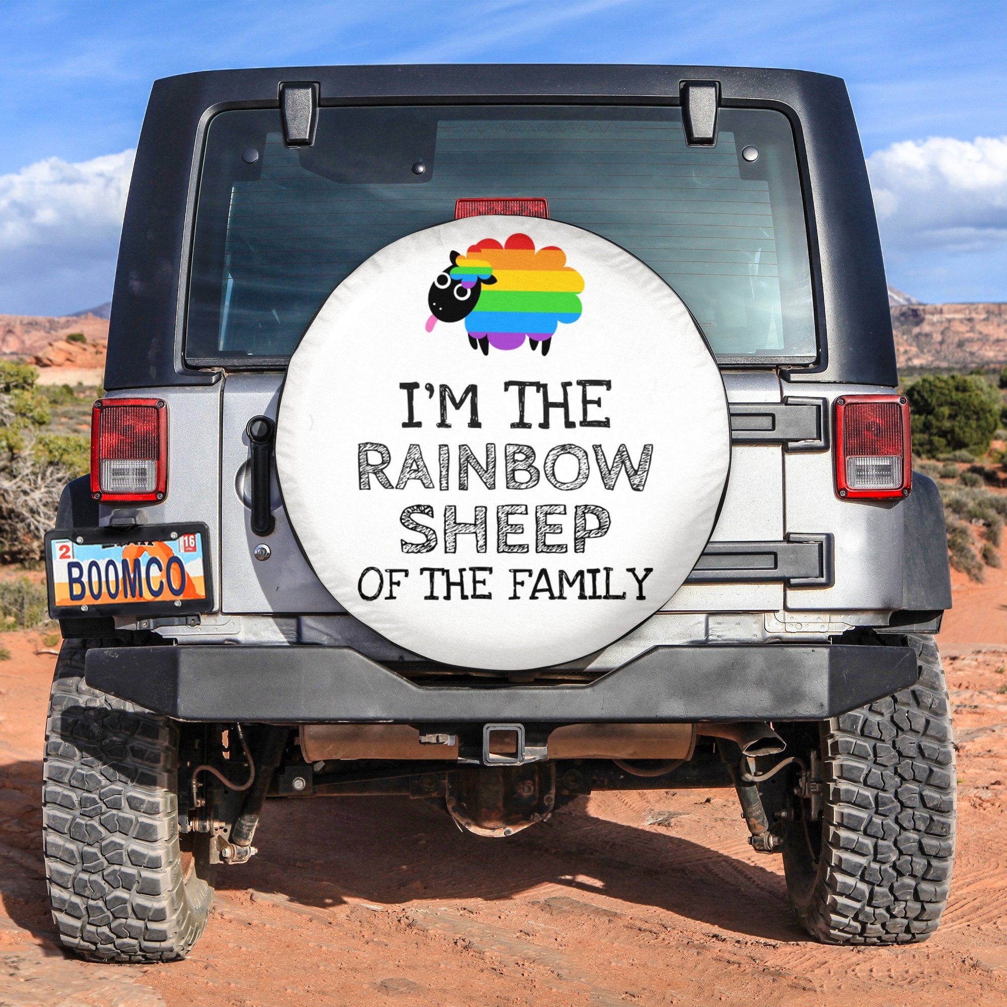 LGBT Tire Covers - I'm The Rainbow Sheep Of The Family Spare Tire Cover NO.166 LT8 - Wonder Print Shop